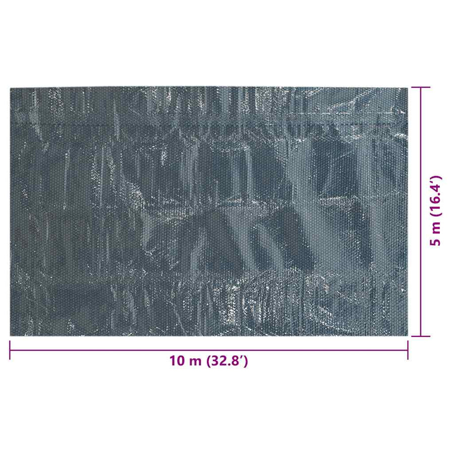 Zwembadfolie Solar Drijvend 1000X500 Cm Pe Zwart En Blauw