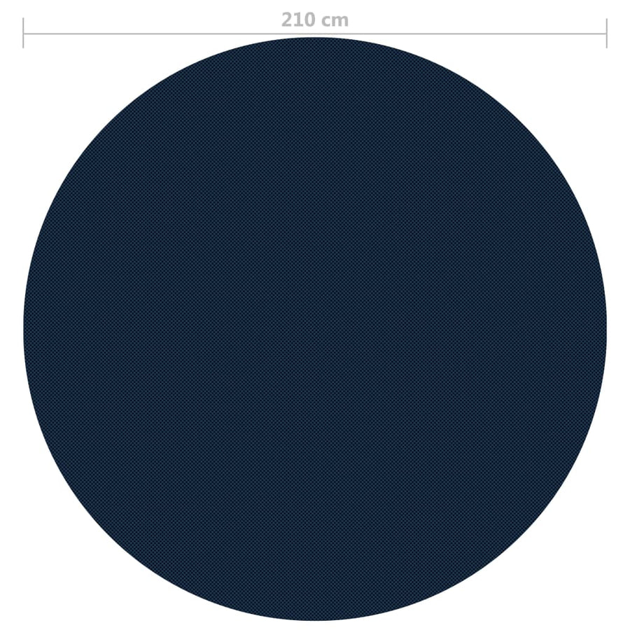Zwembadfolie solar drijvend 210 cm PE zwart en blauw