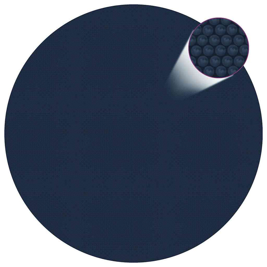 Zwembadfolie Solar Drijvend 250 Cm Pe Ø 250 cm Zwart en blauw