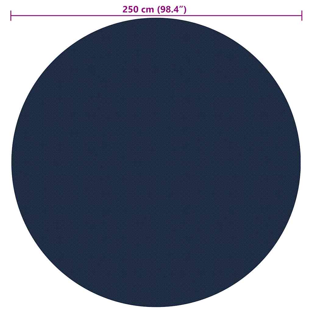 Zwembadfolie Solar Drijvend 250 Cm Pe Ø 250 cm Zwart en blauw