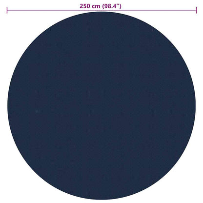 Zwembadfolie Solar Drijvend 250 Cm Pe Ø 250 cm Zwart en blauw
