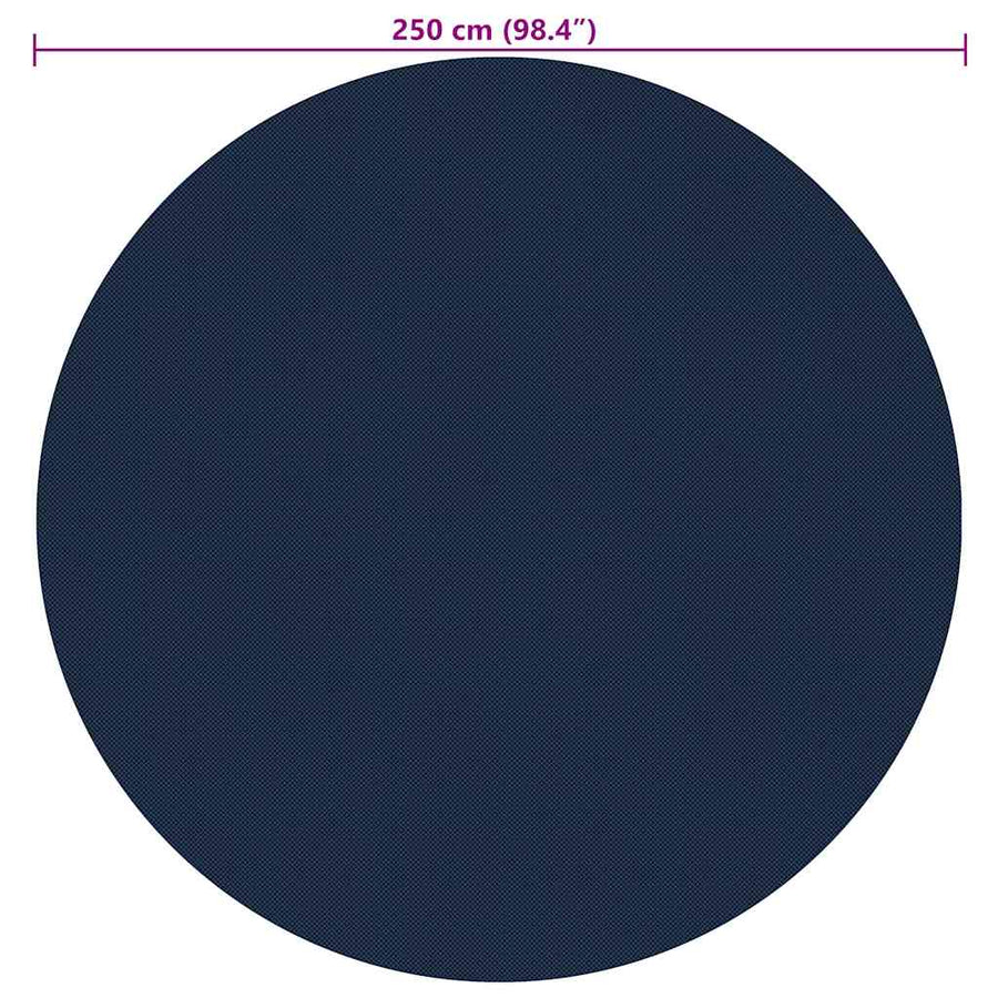 Zwembadfolie Solar Drijvend 250 Cm Pe Ø 250 cm Zwart en blauw