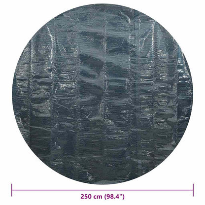 Zwembadfolie Solar Drijvend 250 Cm Pe Ø 250 cm Zwart en blauw