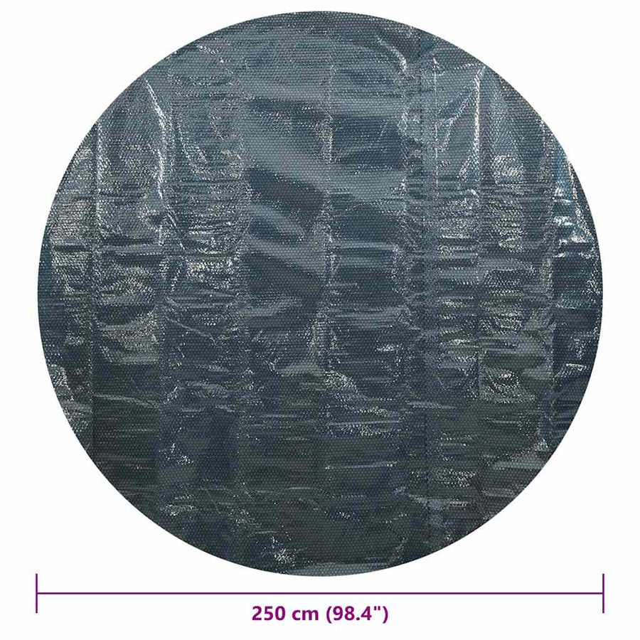 Zwembadfolie Solar Drijvend 250 Cm Pe Ø 250 cm Zwart en blauw