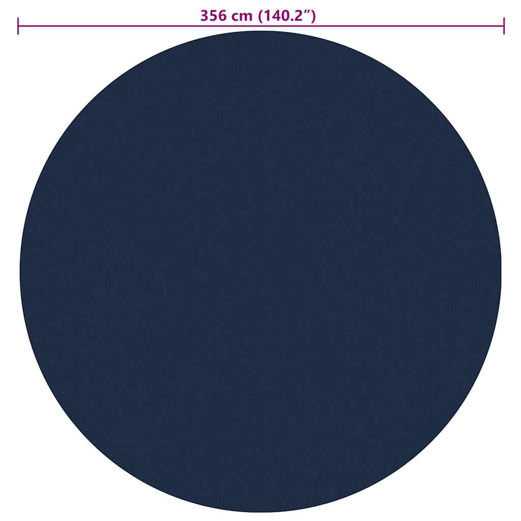 Zwembadfolie Solar Drijvend 356 Cm Pe Ø 356 cm Zwart en blauw