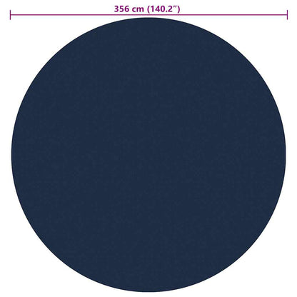 Zwembadfolie Solar Drijvend 356 Cm Pe Ø 356 cm Zwart en blauw