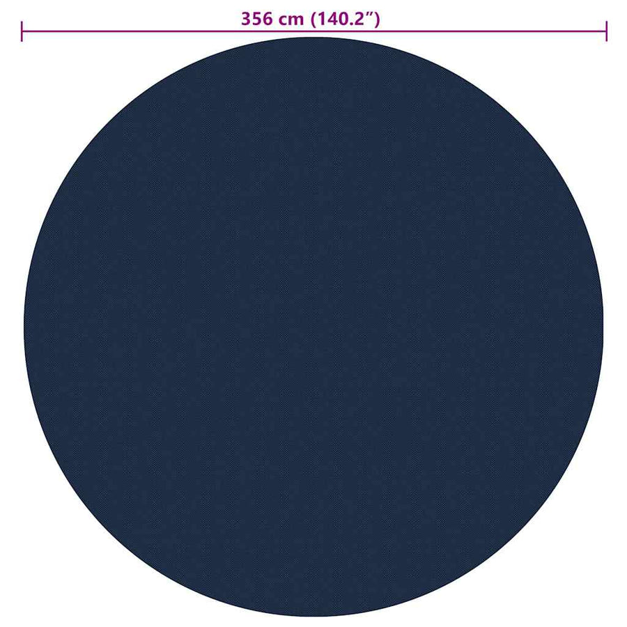 Zwembadfolie Solar Drijvend 356 Cm Pe Ø 356 cm Zwart en blauw