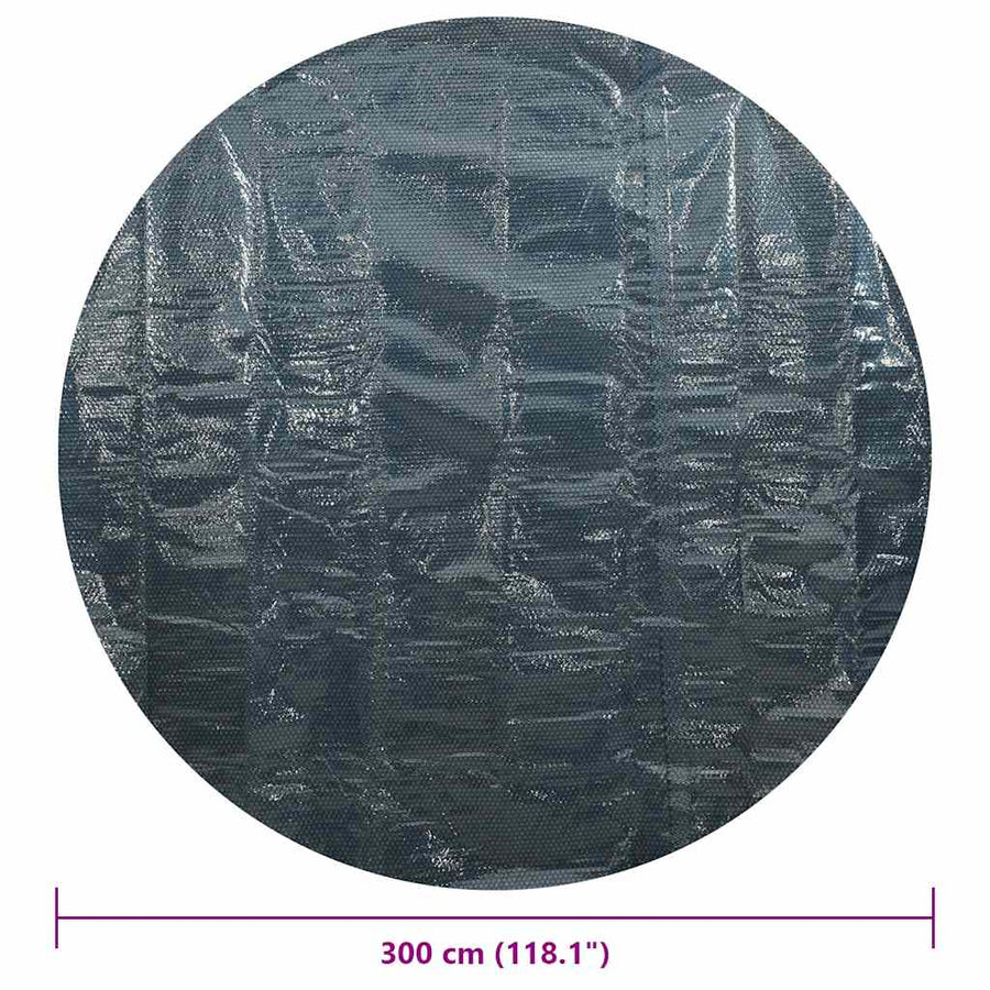 Zwembadfolie Solar Drijvend 356 Cm Pe Ø 356 cm Zwart en blauw