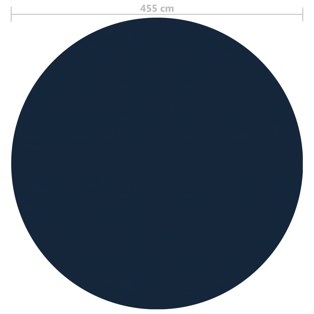 Zwembadfolie Solar Drijvend 455 Cm Pe Zwart En Blauw 1 Ø 455 cm