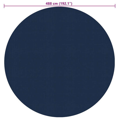 Zwembadfolie Solar Drijvend 488 Cm Pe Zwart En Blauw