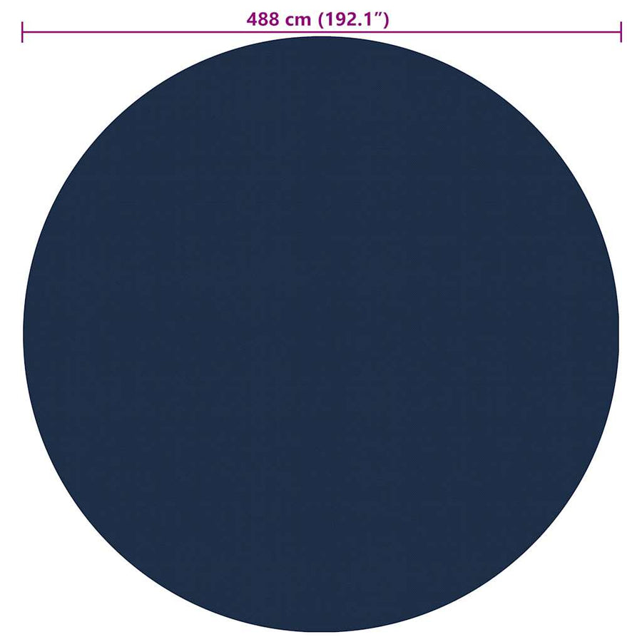Zwembadfolie Solar Drijvend 488 Cm Pe Zwart En Blauw