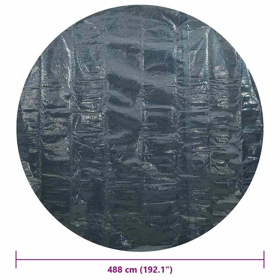 Zwembadfolie Solar Drijvend 488 Cm Pe Zwart En Blauw