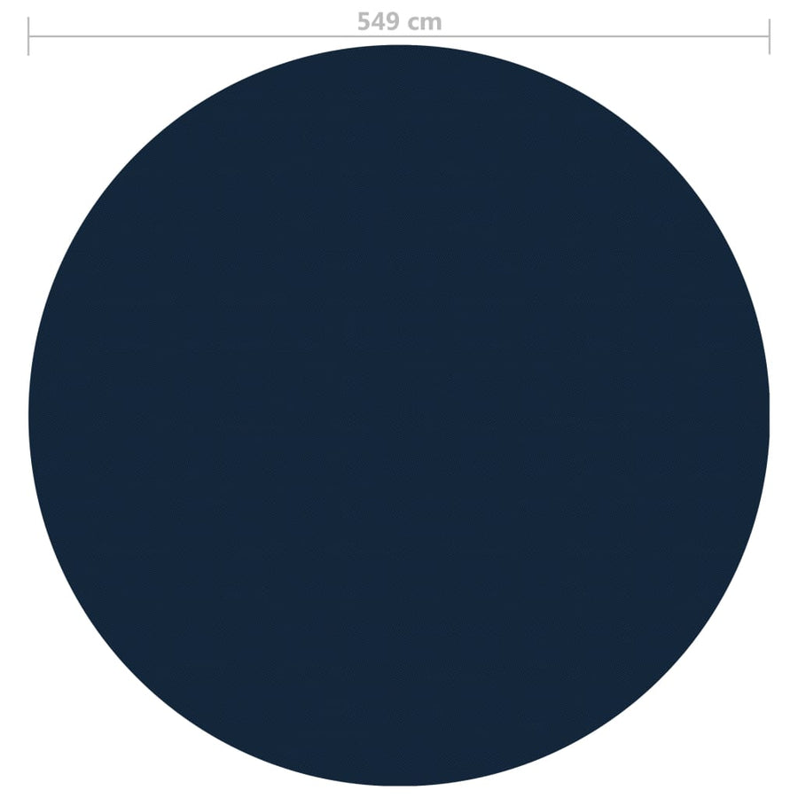 Zwembadfolie Solar Drijvend 549 Cm Pe Zwart En Blauw 1 Ø 549 cm