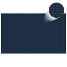 Zwembadfolie Solar Drijvend Pe 260 x 160 cm Zwart en blauw