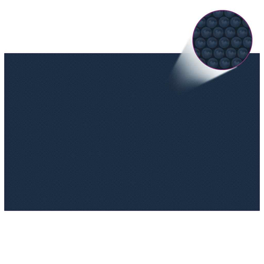 Zwembadfolie Solar Drijvend Pe 260 x 160 cm Zwart en blauw