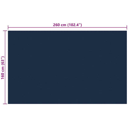 Zwembadfolie Solar Drijvend Pe 260 x 160 cm Zwart en blauw