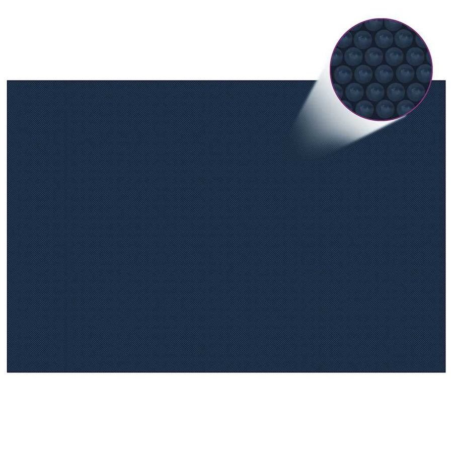 Zwembadfolie Solar Drijvend Pe 300 x 200 cm Zwart en blauw