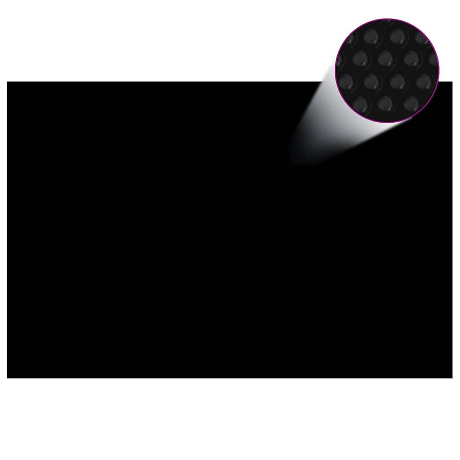 Zwembadfolie Solar Drijvend Pe 300 x 200 cm Zwart en blauw