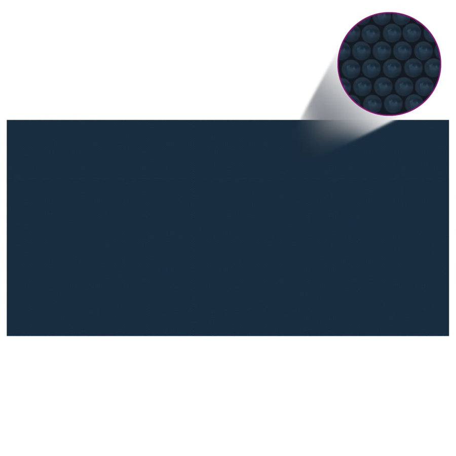 Zwembadfolie solar drijvend 450x220 cm PE zwart en blauw 450 x 220 cm Zwart en blauw