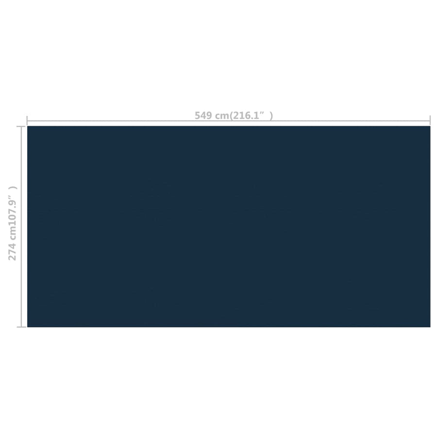 Zwembadfolie Solar Drijvend 549X274 Cm Pe Zwart En Blauw 1 549 x 274 cm
