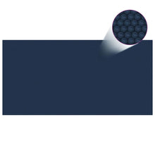 Zwembadfolie Solar Drijvend Pe 732 x 366 cm Zwart en blauw