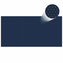 Zwembadfolie Solar Drijvend Pe 400 x 200 cm Zwart en blauw