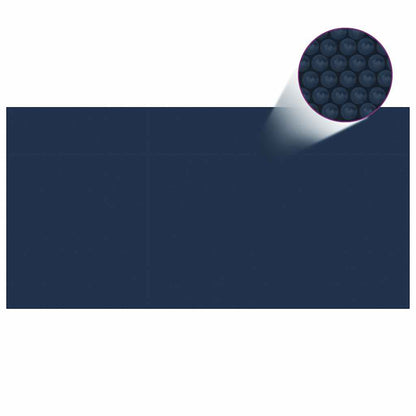 Zwembadfolie Solar Drijvend Pe 400 x 200 cm Zwart en blauw