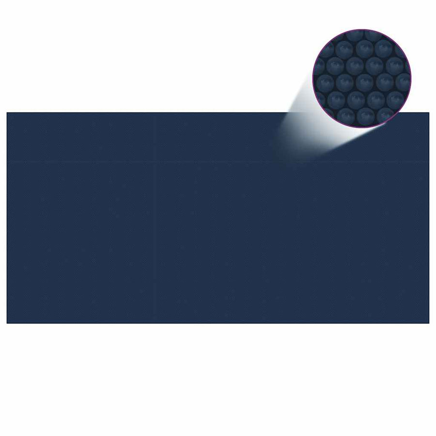 Zwembadfolie Solar Drijvend Pe 400 x 200 cm Zwart en blauw