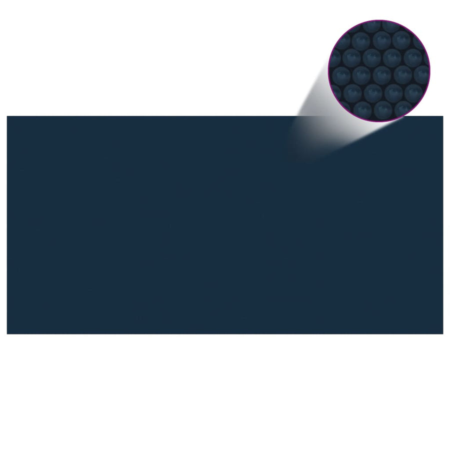 Zwembadfolie Solar Drijvend Pe 600 x 300 cm Zwart en blauw