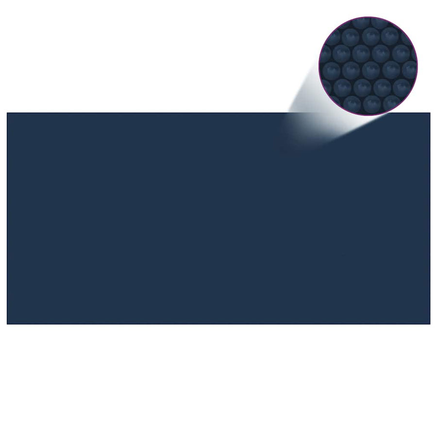 Zwembadfolie Solar Drijvend Pe 975 x 488 cm Zwart en blauw