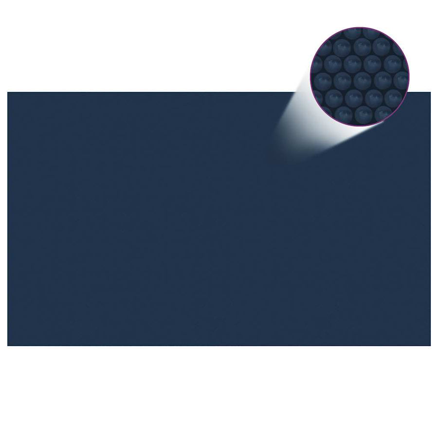 Zwembadfolie Solar Drijvend Pe 500 x 300 cm Zwart en blauw
