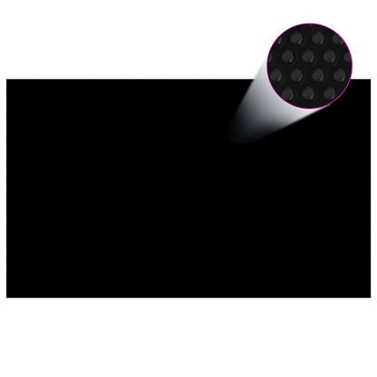 Zwembadfolie Solar Drijvend Pe 500 x 300 cm Zwart en blauw