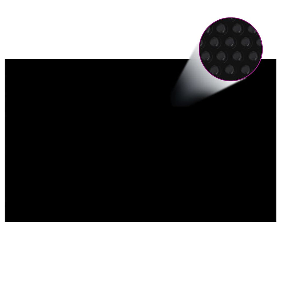 Zwembadfolie Solar Drijvend Pe 500 x 300 cm Zwart en blauw