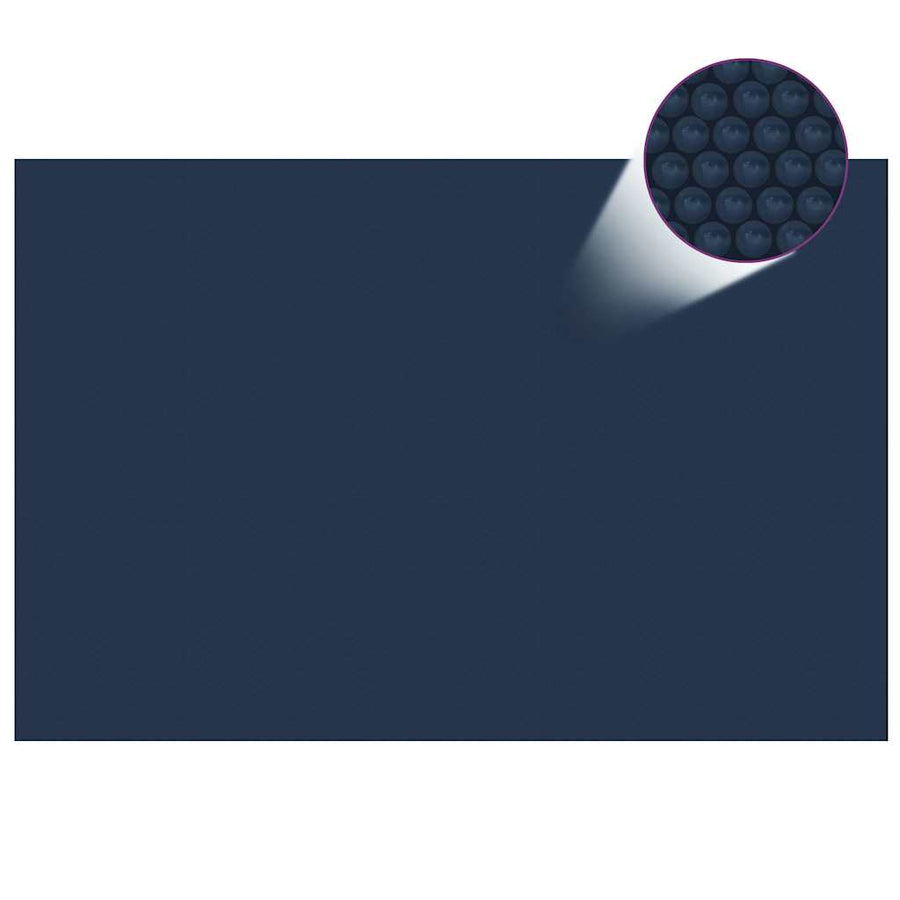 Zwembadfolie Solar Drijvend 600X400 Cm Pe 600 x 400 cm 110 μm Zwart en blauw