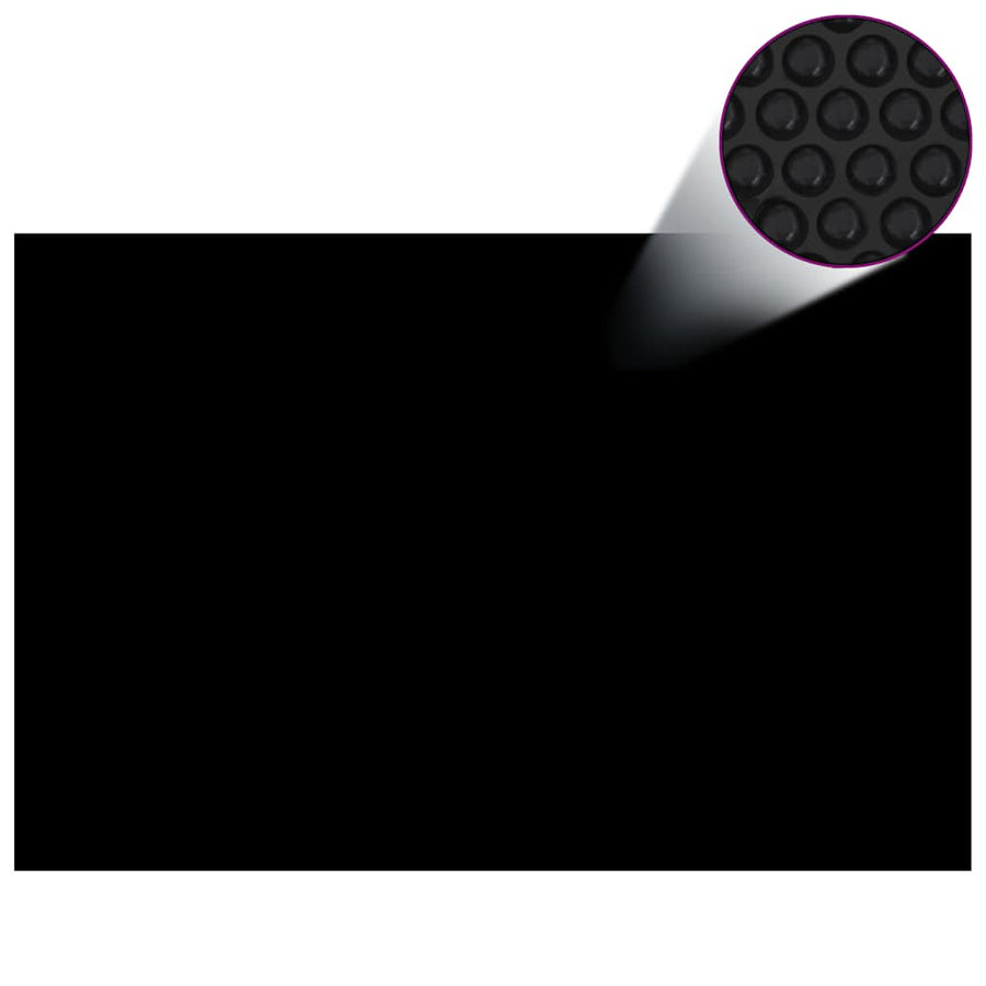 Zwembadfolie Solar Drijvend 600X400 Cm Pe 600 x 400 cm 110 μm Zwart en blauw