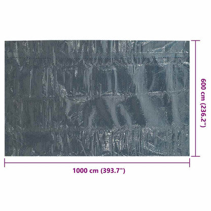 Zwembadfolie Solar Drijvend 1000X600 Cm Pe Zwart En Blauw