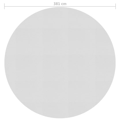 Zwembadfolie solar drijvend 381 cm PE grijs Ø 381 cm Grijs
