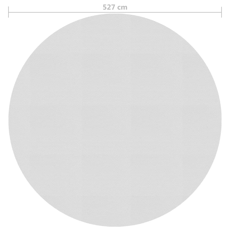 Zwembadfolie solar drijvend 527 cm PE grijs Ø 527 cm Grijs