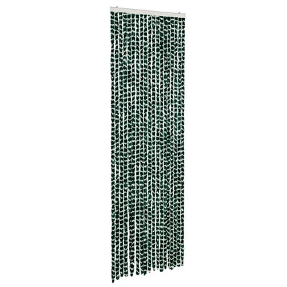 Vliegengordijn Chenille Groen En Wit 56 x 185 cm