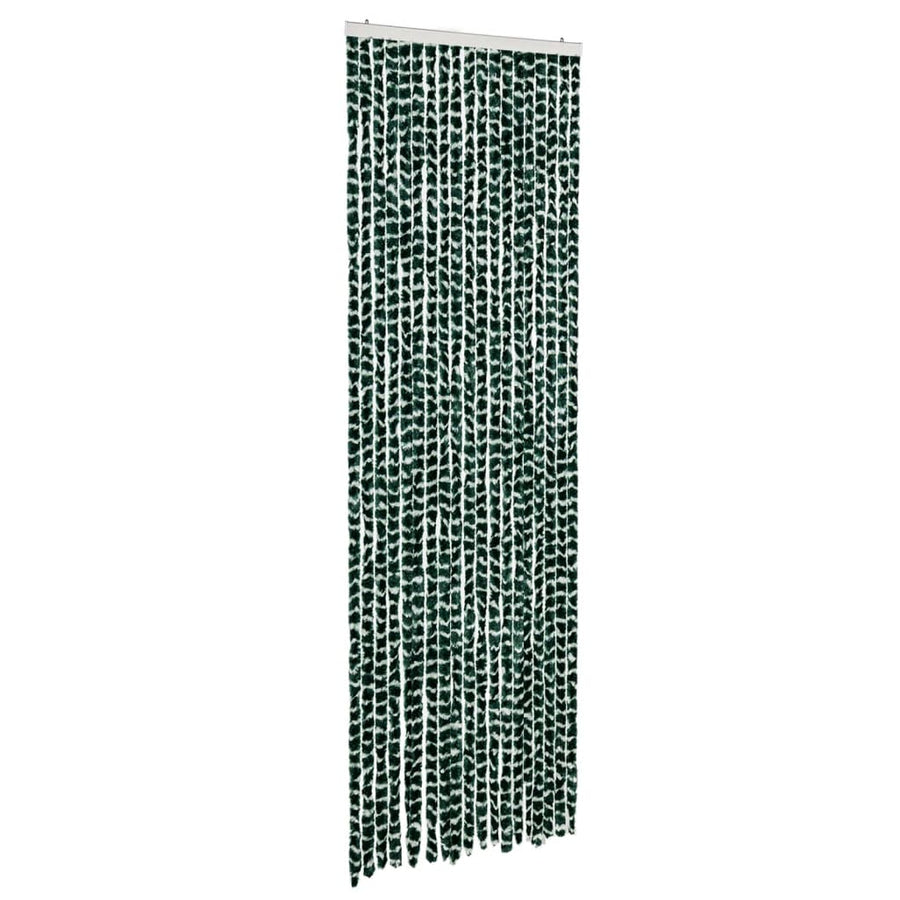 Vliegengordijn Chenille Groen En Wit 56 x 185 cm