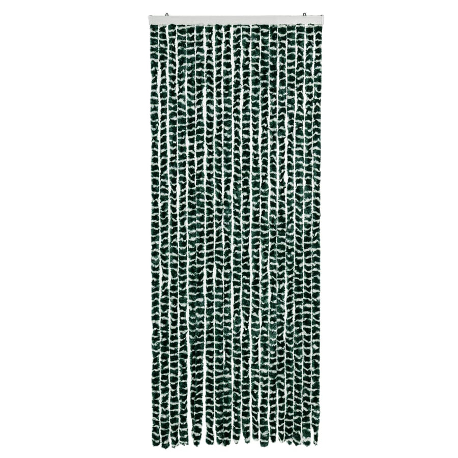Vliegengordijn Chenille Groen En Wit 56 x 185 cm