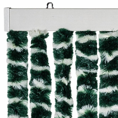 Vliegengordijn Chenille Groen En Wit 56 x 185 cm