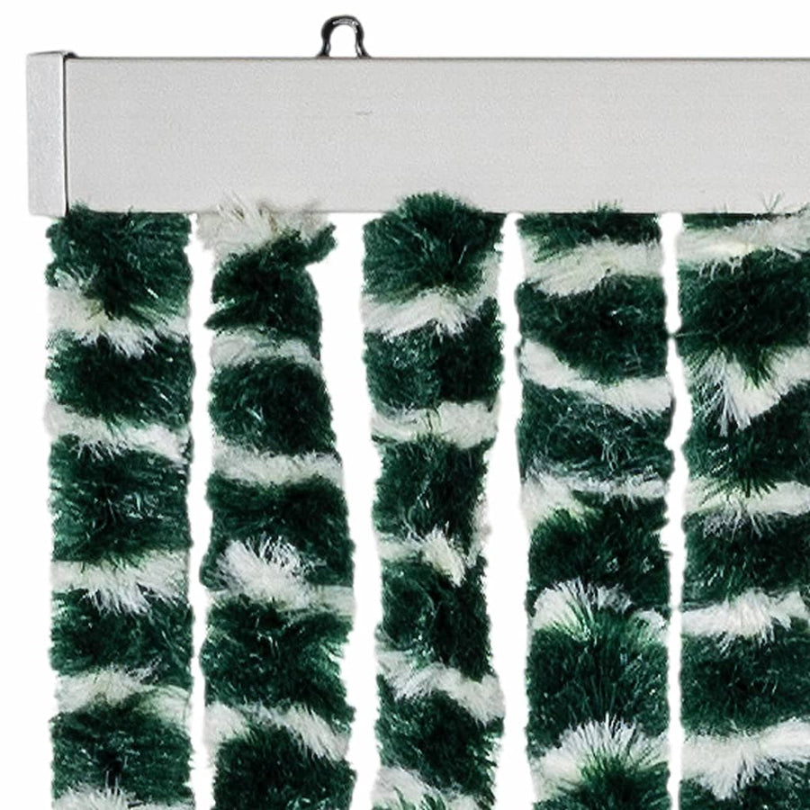 Vliegengordijn Chenille Groen En Wit 56 x 185 cm