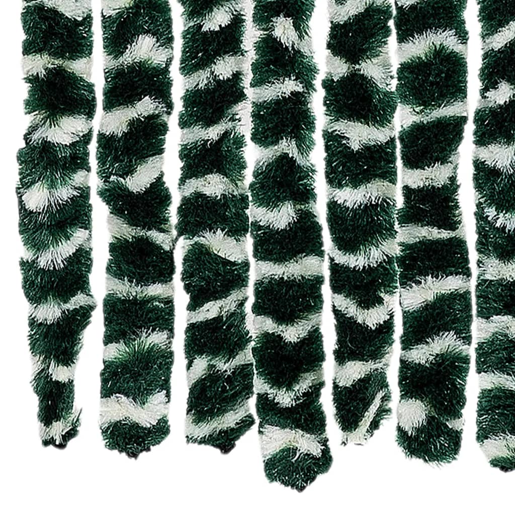 Vliegengordijn Chenille Groen En Wit 56 x 185 cm