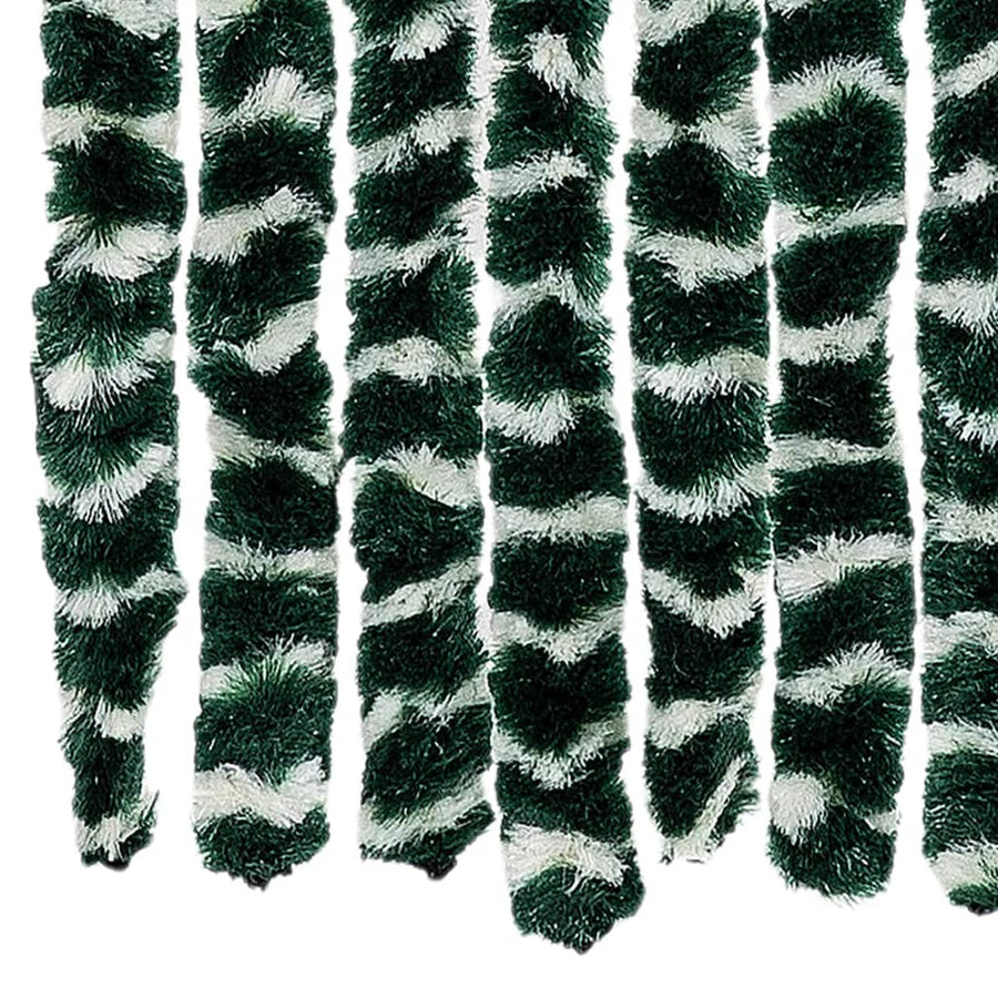Vliegengordijn Chenille Groen En Wit 56 x 185 cm