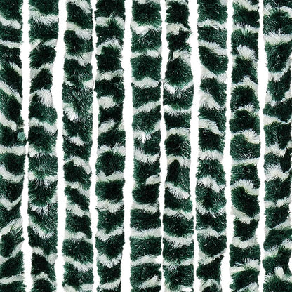 Vliegengordijn Chenille Groen En Wit 56 x 185 cm