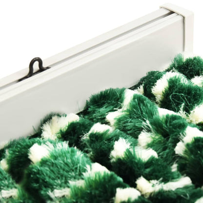 Vliegengordijn 90x220 cm chenille groen en wit 90 x 220 cm Groen en wit