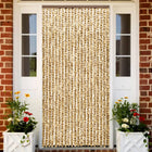 Vliegengordijn 90x220 cm chenille beige en bruin 90 x 220 cm Beige en bruin