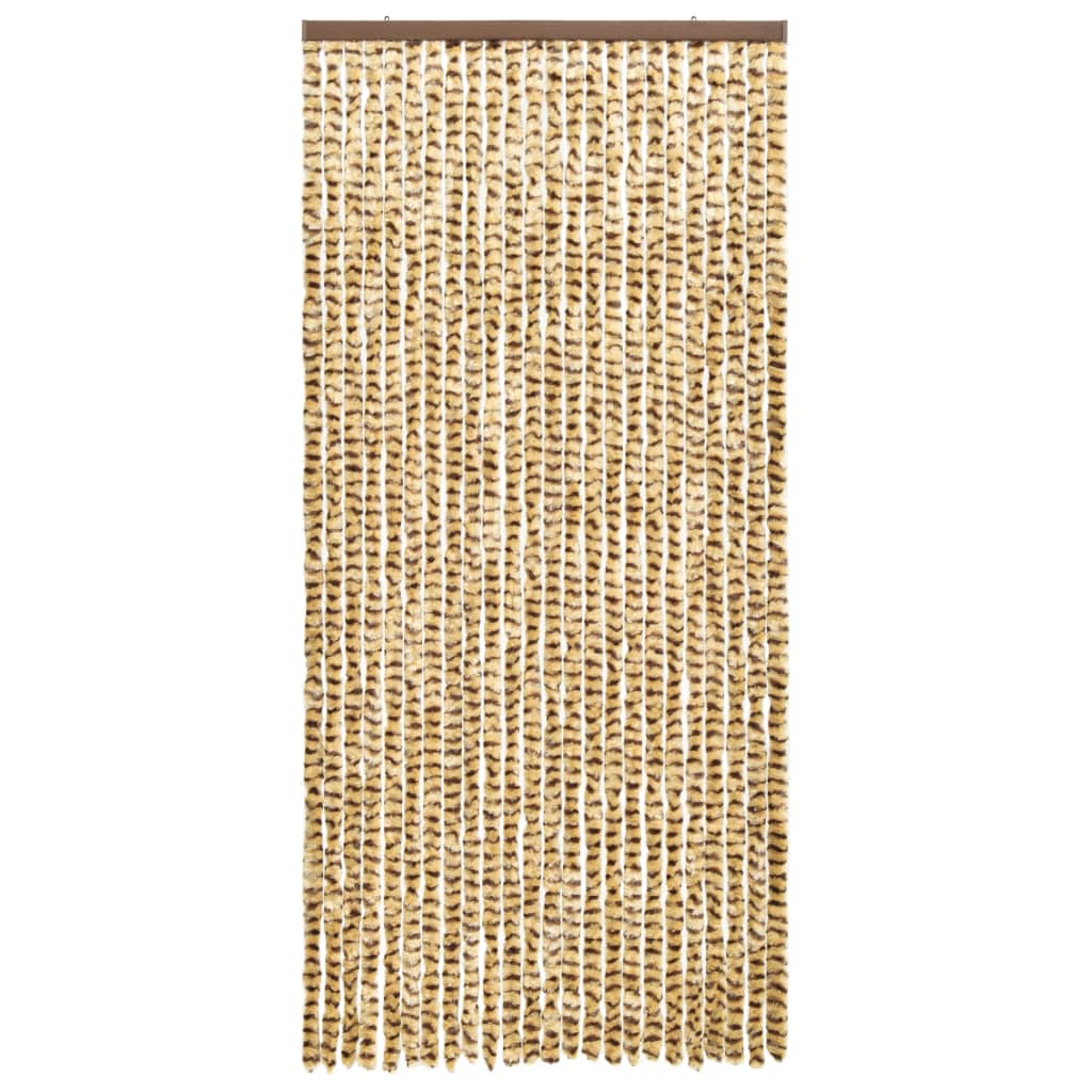 Vliegengordijn 100x220 cm chenille beige en bruin 100 x 220 cm Beige en bruin