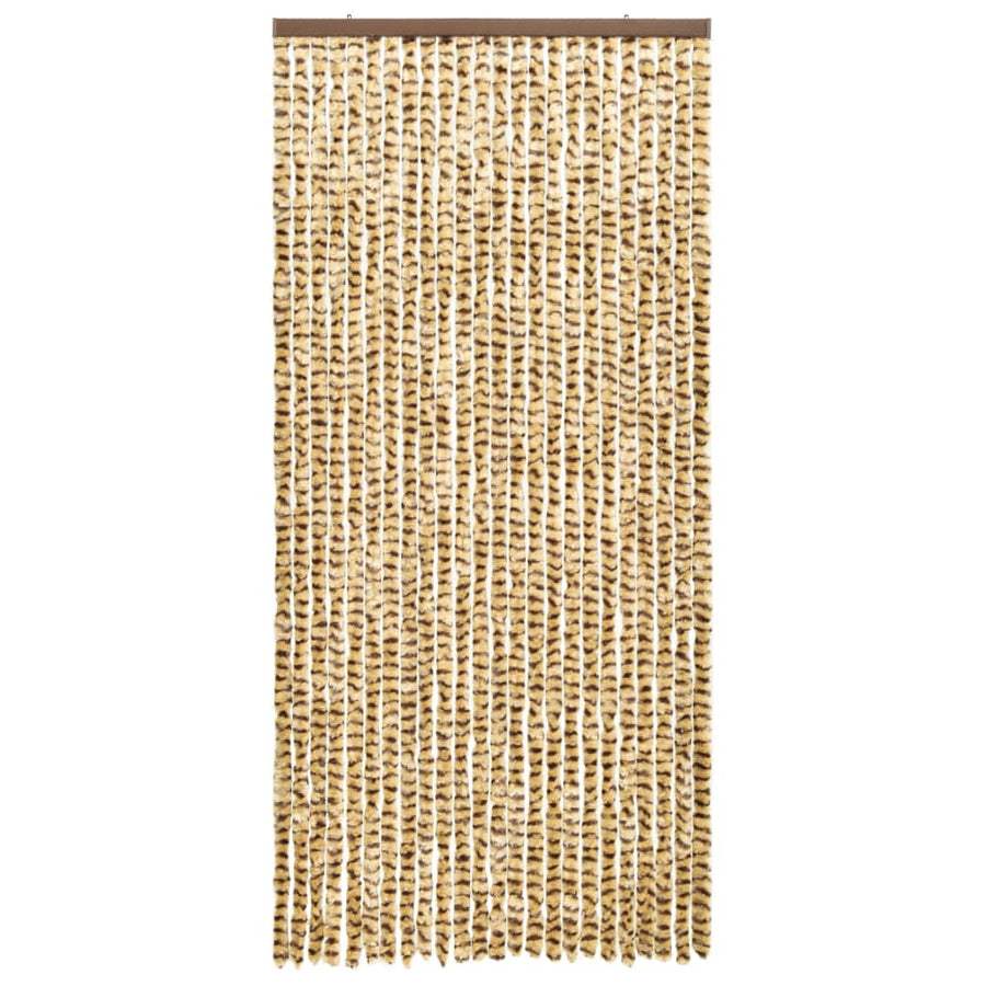 Vliegengordijn 100x220 cm chenille beige en bruin 100 x 220 cm Beige en bruin